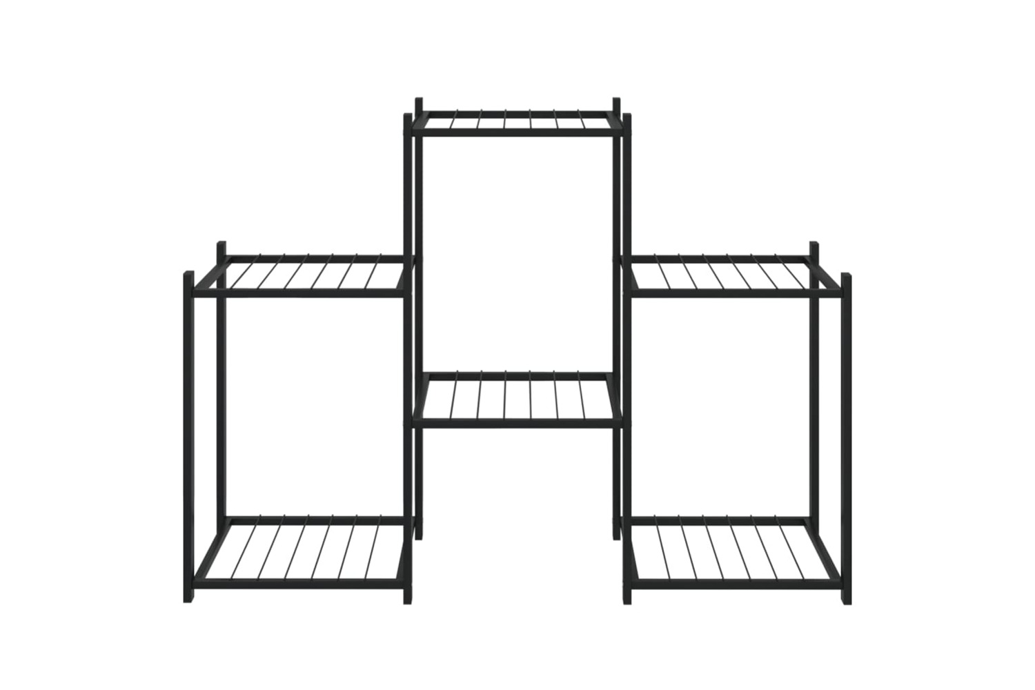 vidaXL 343125 Flower Stand 83x25x60cm Black Iron