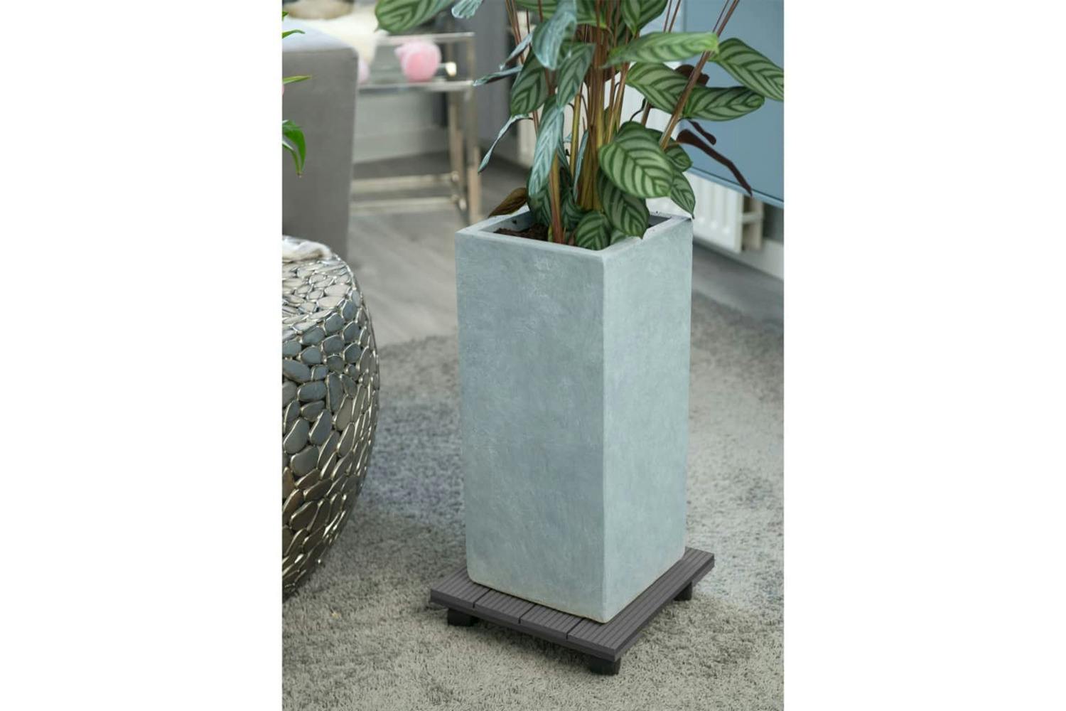 Nature 446402 Plant Trolley Square 30x30 Cm Anthracite Wpc