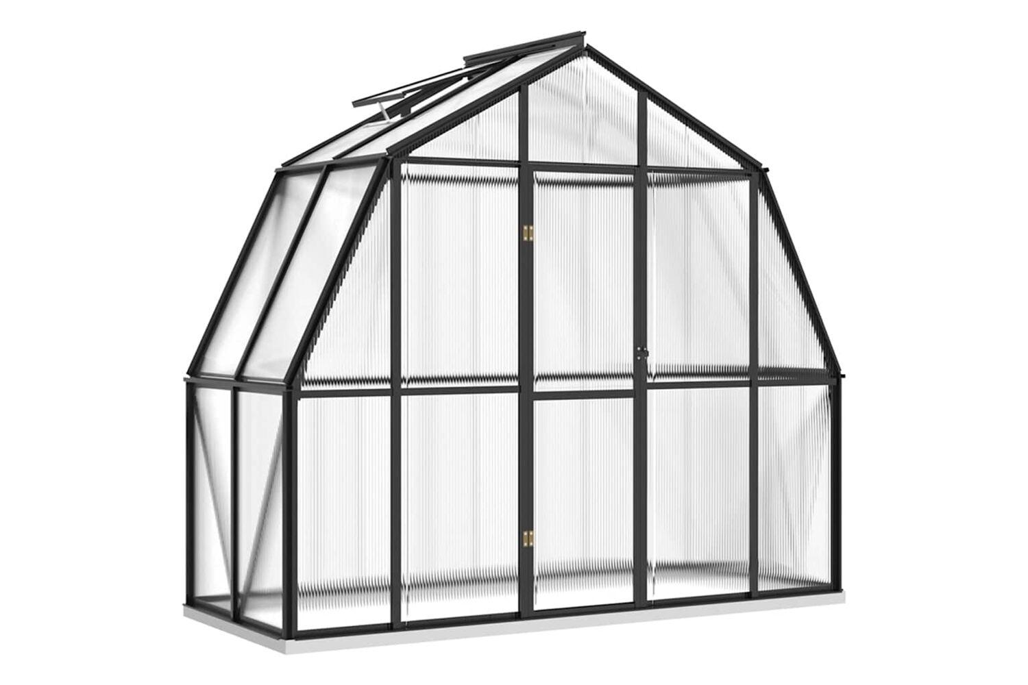 vidaXL Greenhouse With Base Frame Anthracite 3.3 M2 Aluminium