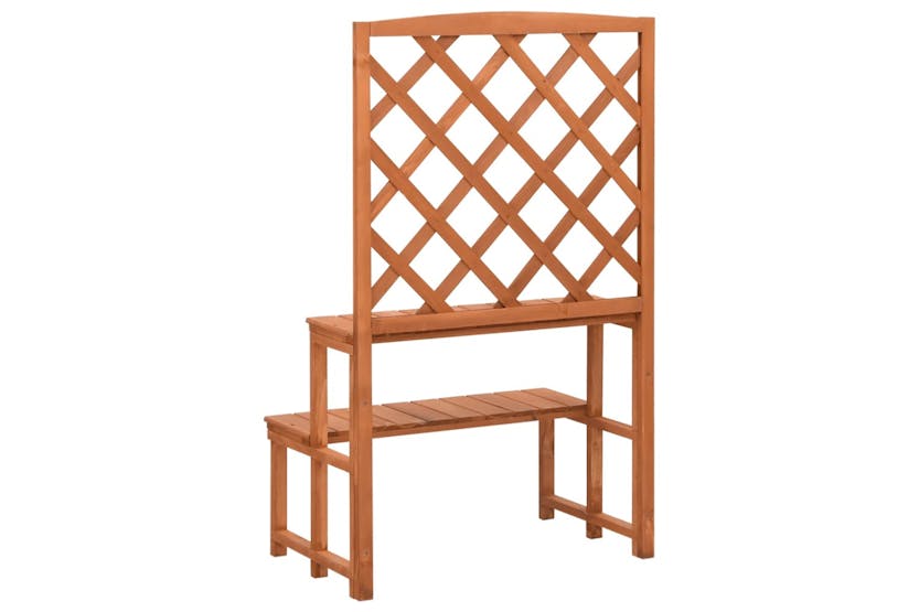 Vidaxl 316413 Plant Stand With Trellis 70x42x115 Cm Solid Fir Wood