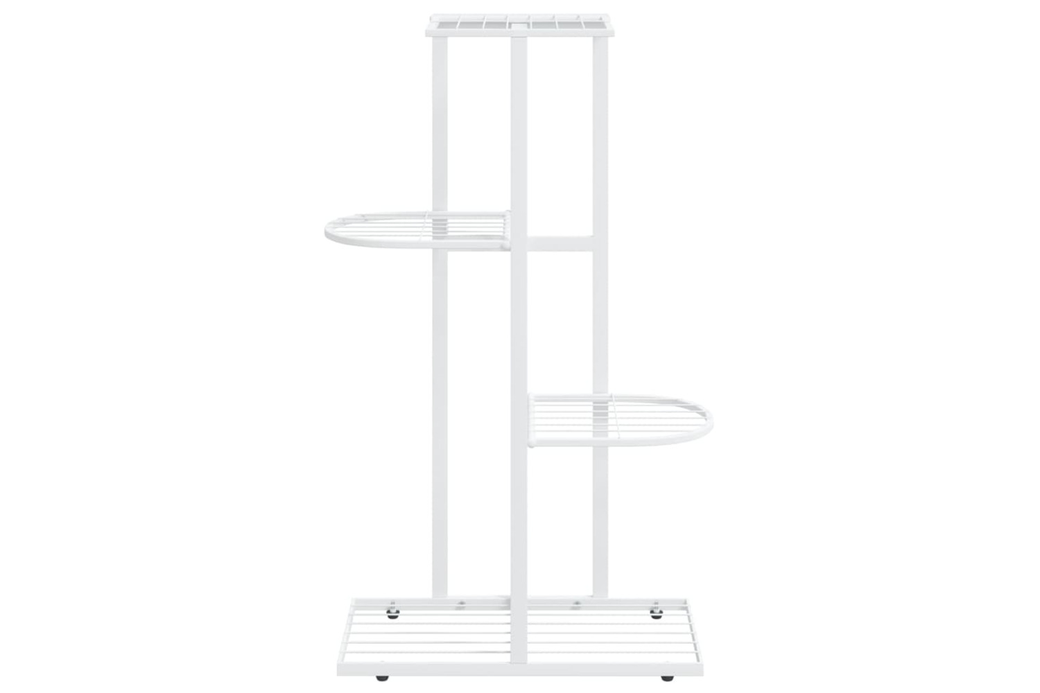 vidaXL 336109 4-floor Flower Stand 43x22x76cm White Metal