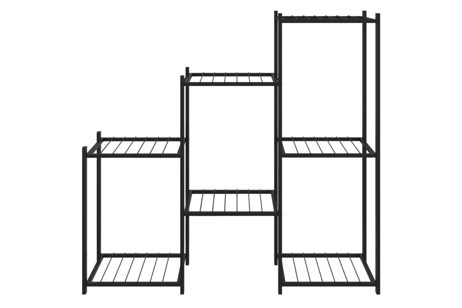 vidaXL 343129 Flower Stand 83x25x80cm Black Iron