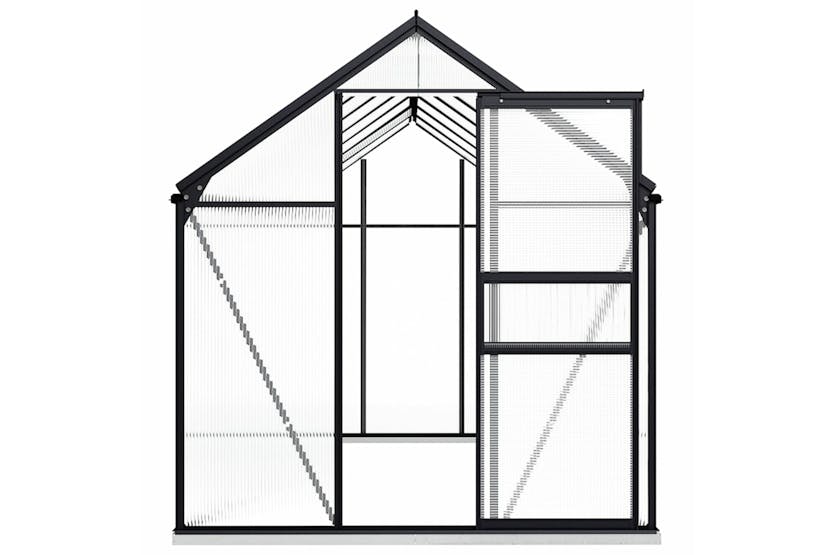 Vidaxl 48219 Greenhouse With Base Frame Anthracite Aluminium 8.17 Mâ²