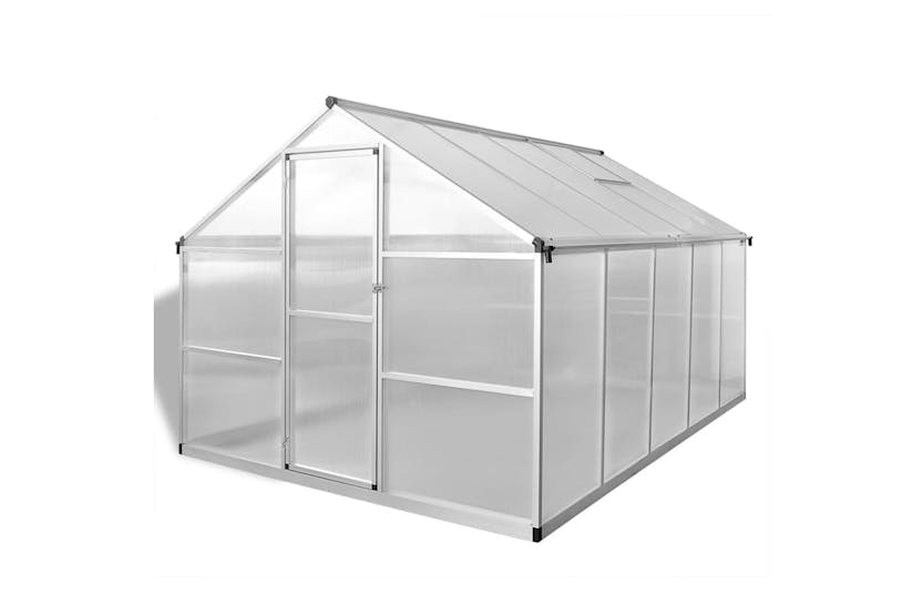 Vidaxl 41319 Reinforced Aluminium Greenhouse With Base Frame 7.55 Mâ²