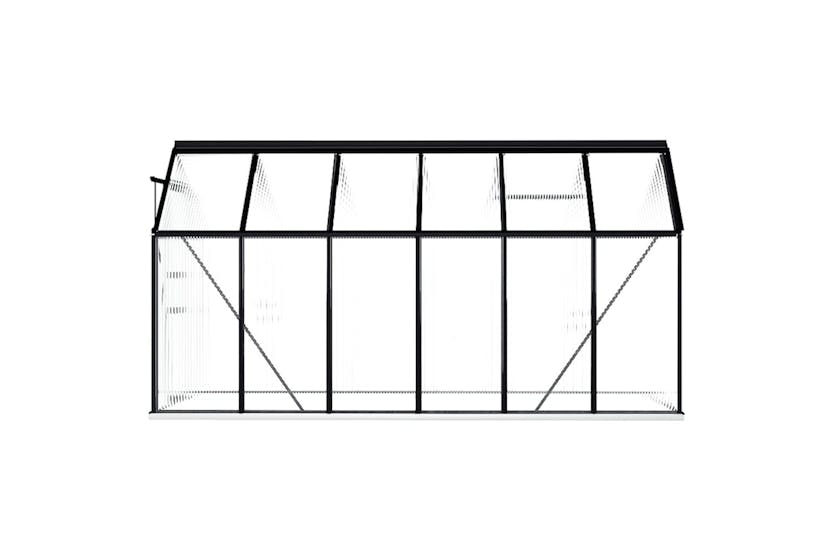 Vidaxl 48218 Greenhouse With Base Frame Anthracite Aluminium 7.03 Mâ²