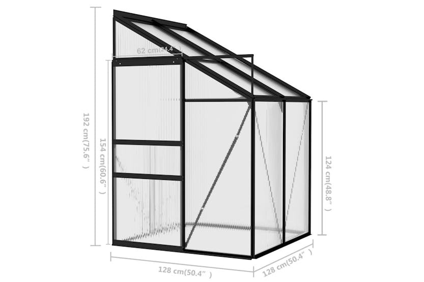 Vidaxl 312044 Greenhouse Anthracite Aluminium 2.59 Mâ³