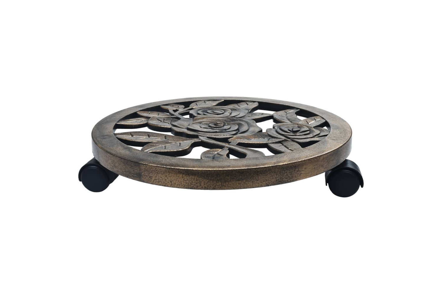 vidaXL 48229 Plant Trolleys 6 Pcs Bronze 38cm Plastic