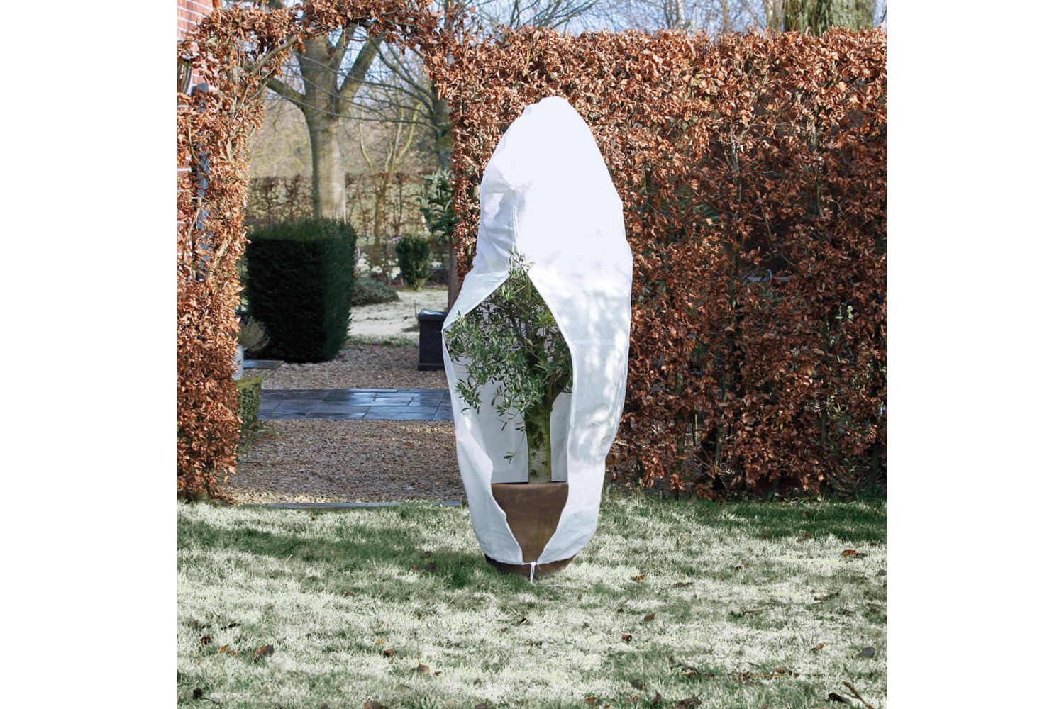 Nature 423510 Winter Fleece Cover With Zip 70 G/sqm White 2.5x2.5x3 M