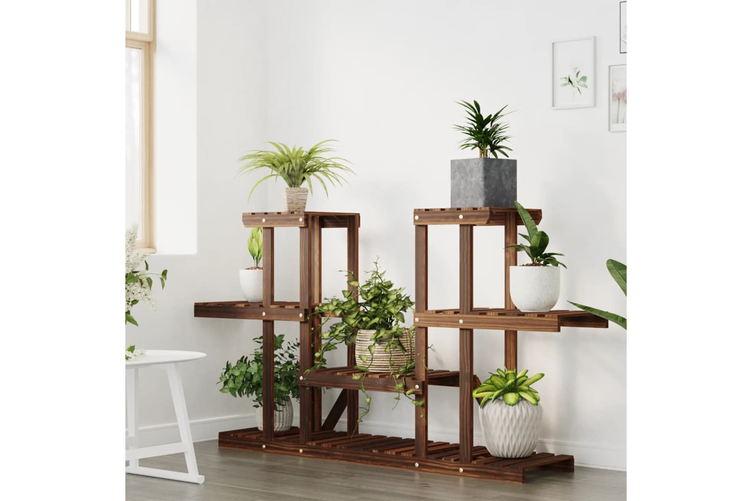 vidaXL 362853 Flower Stand 110x25x73cm Solid Wood Fir