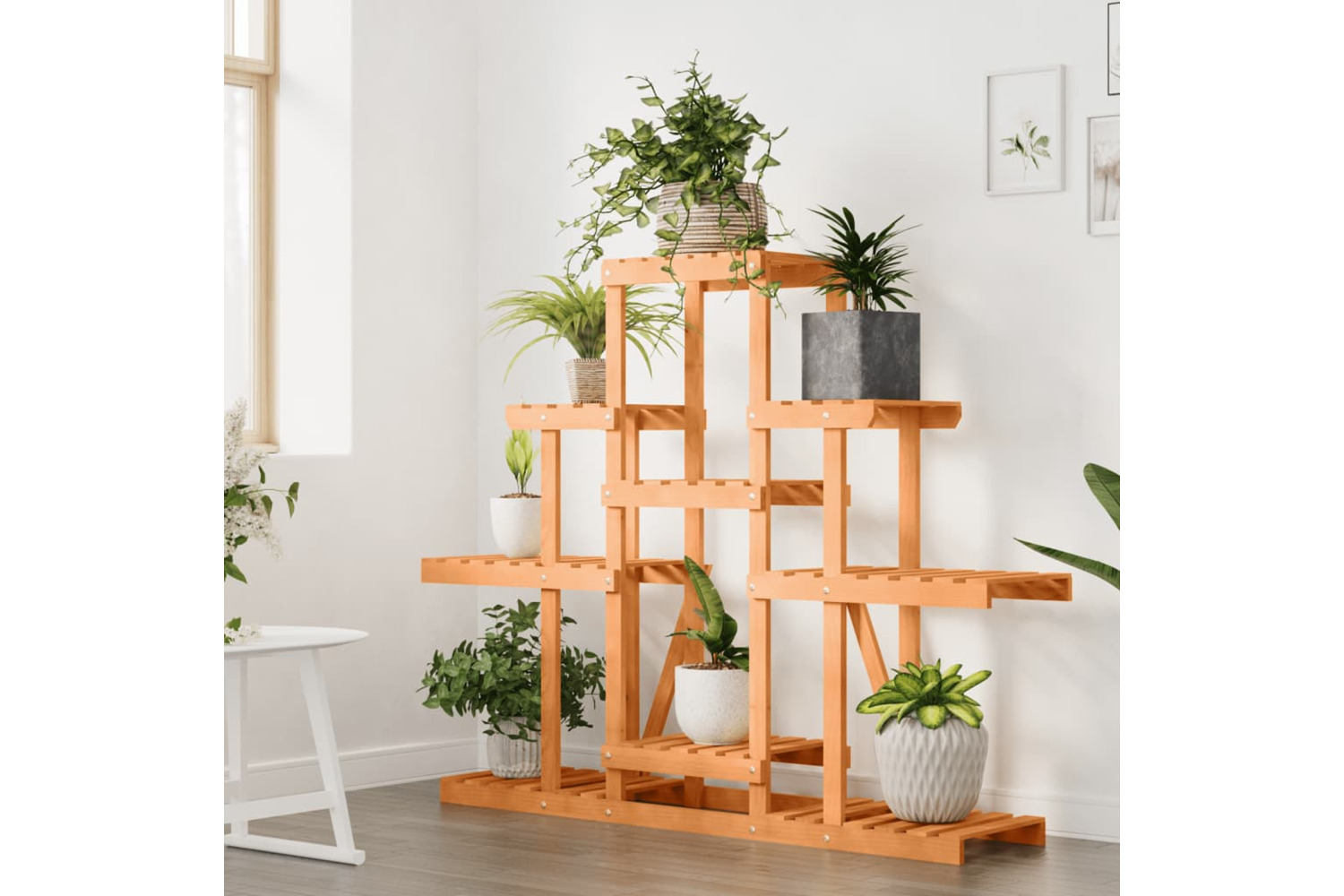 vidaXL 362850 Flower Stand 110x25x96cm Solid Wood Fir