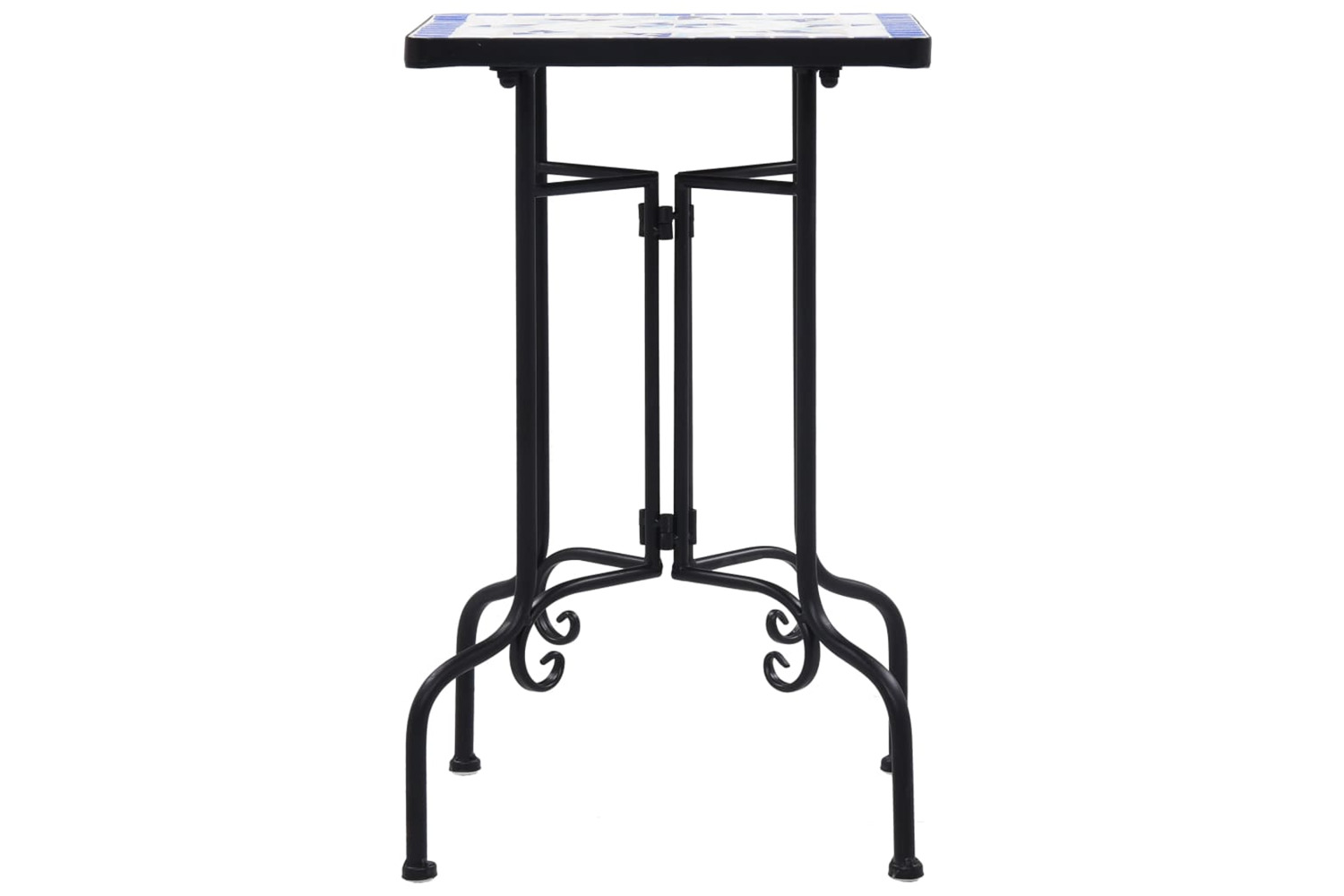 vidaXL 46710 Mosaic Side Table Blue And White Ceramic