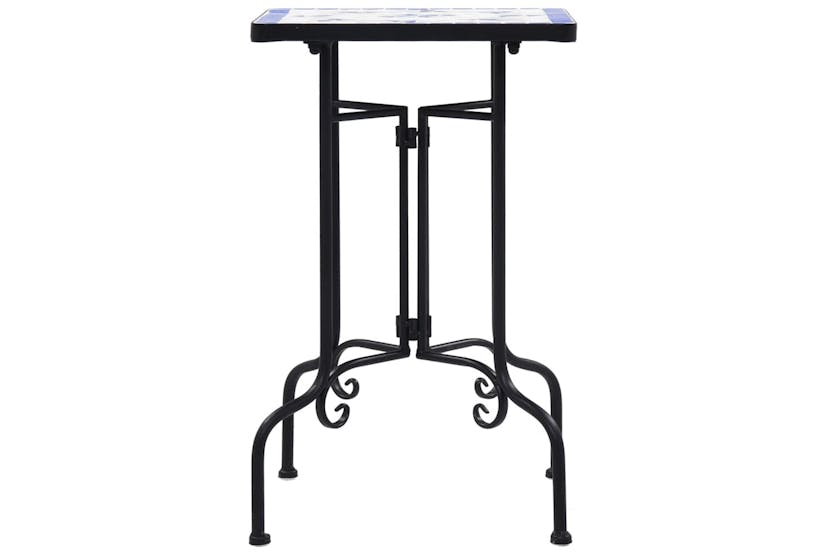 Vidaxl 46710 Mosaic Side Table Blue And White Ceramic