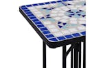 Vidaxl 46710 Mosaic Side Table Blue And White Ceramic