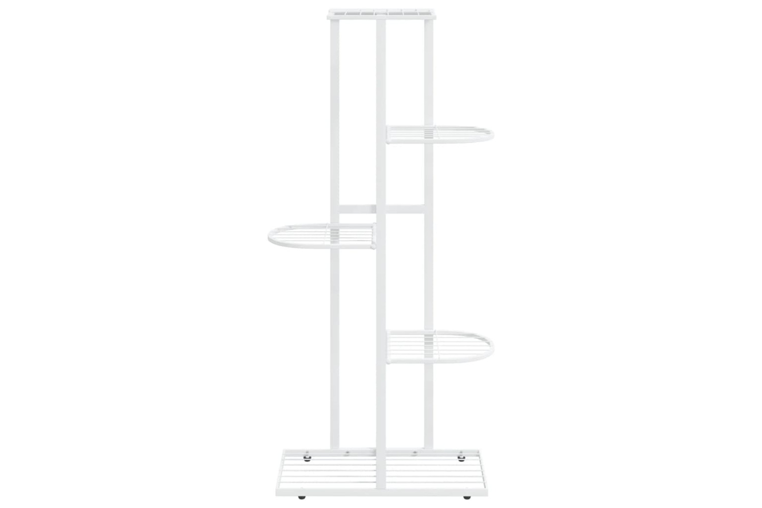 vidaXL 336111 5-floor Flower Stand 43x22x98cm White Metal