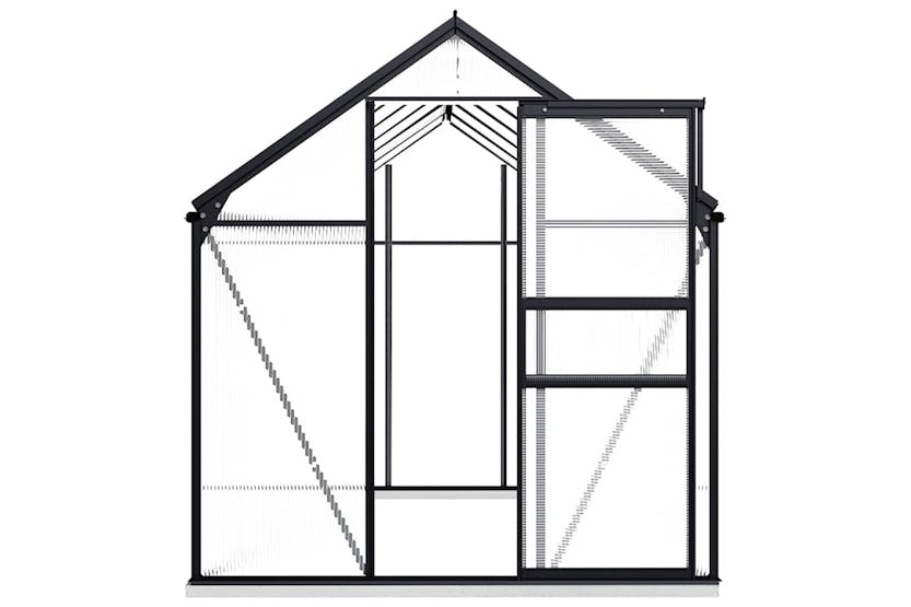 Vidaxl 48218 Greenhouse With Base Frame Anthracite Aluminium 7.03 Mâ²