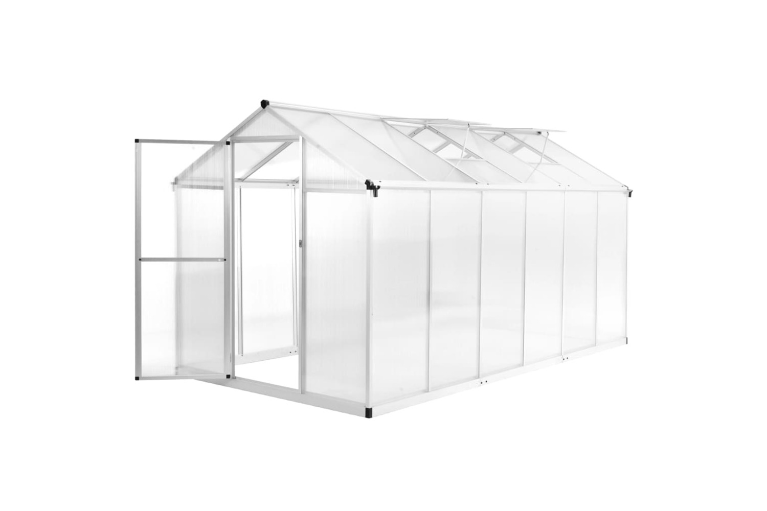 Vidaxl Greenhouse Aluminium 362x190x195 Cm 13.41 M³