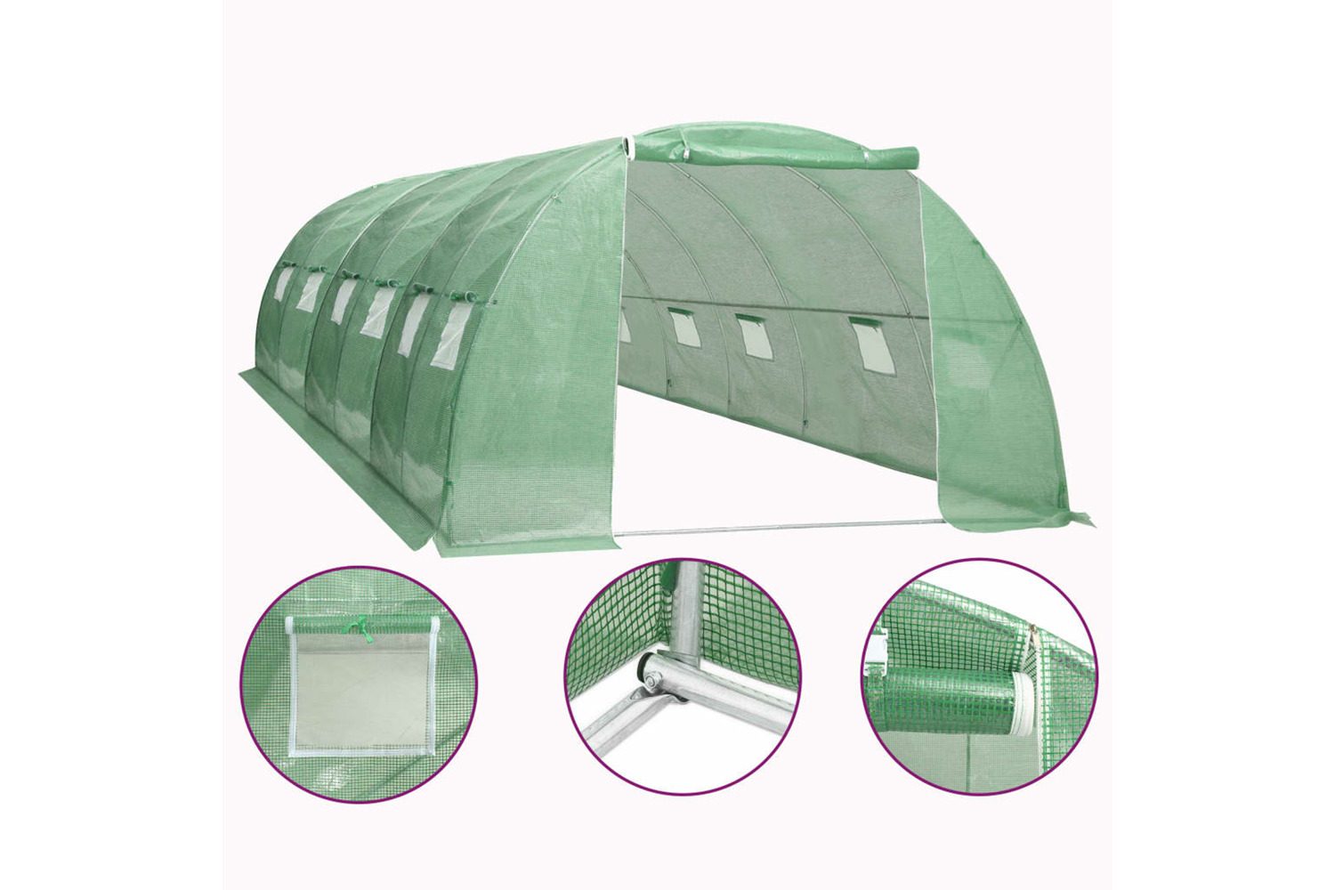 vidaXL 48161 Greenhouse 24 m² 6x4x2 M