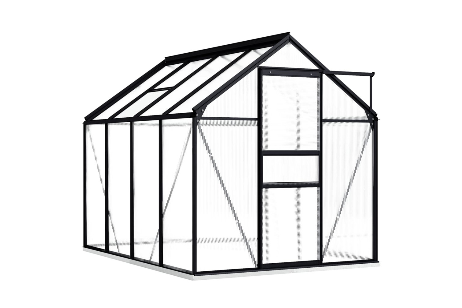 vidaXL 48216 Greenhouse With Base Frame Anthracite Aluminium 4.75 m²