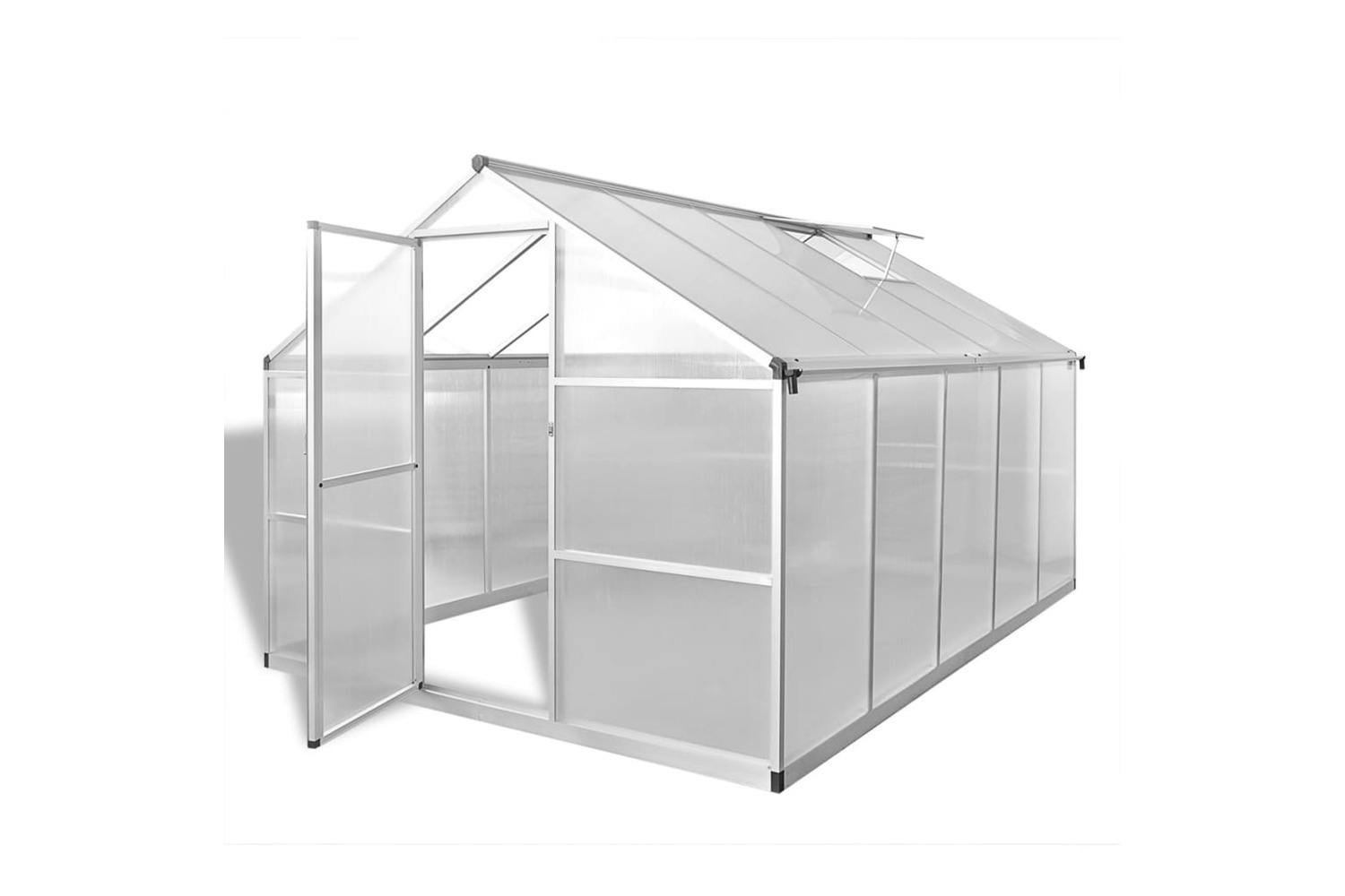 Vidaxl 41319 Reinforced Aluminium Greenhouse With Base Frame 7.55 Mâ²