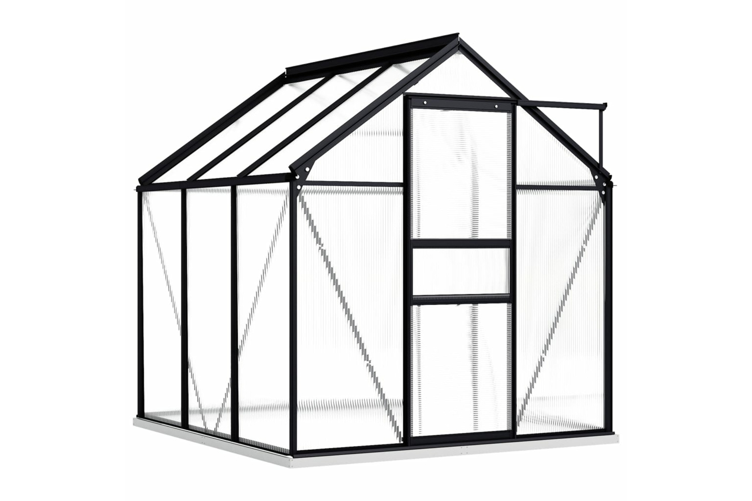 vidaXL 48215 Greenhouse With Base Frame Anthracite Aluminium 3.61 m²