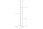 Vidaxl 336111 5-floor Flower Stand 43x22x98 Cm White Metal