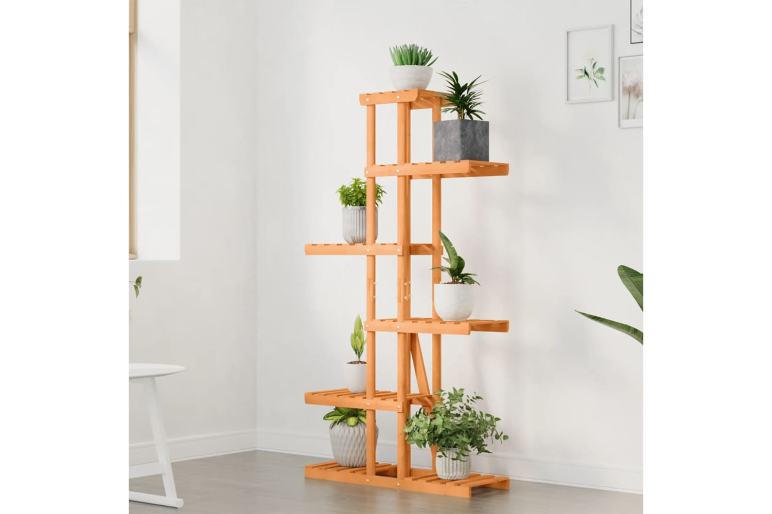 vidaXL 362866 Flower Stand 75x25x140.5cm Solid Wood Fir