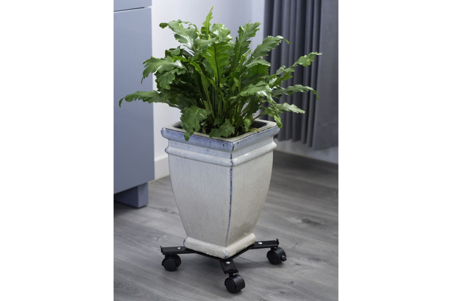 Nature 442636 Adjustable Plant Trolley 4-armed Metal Black