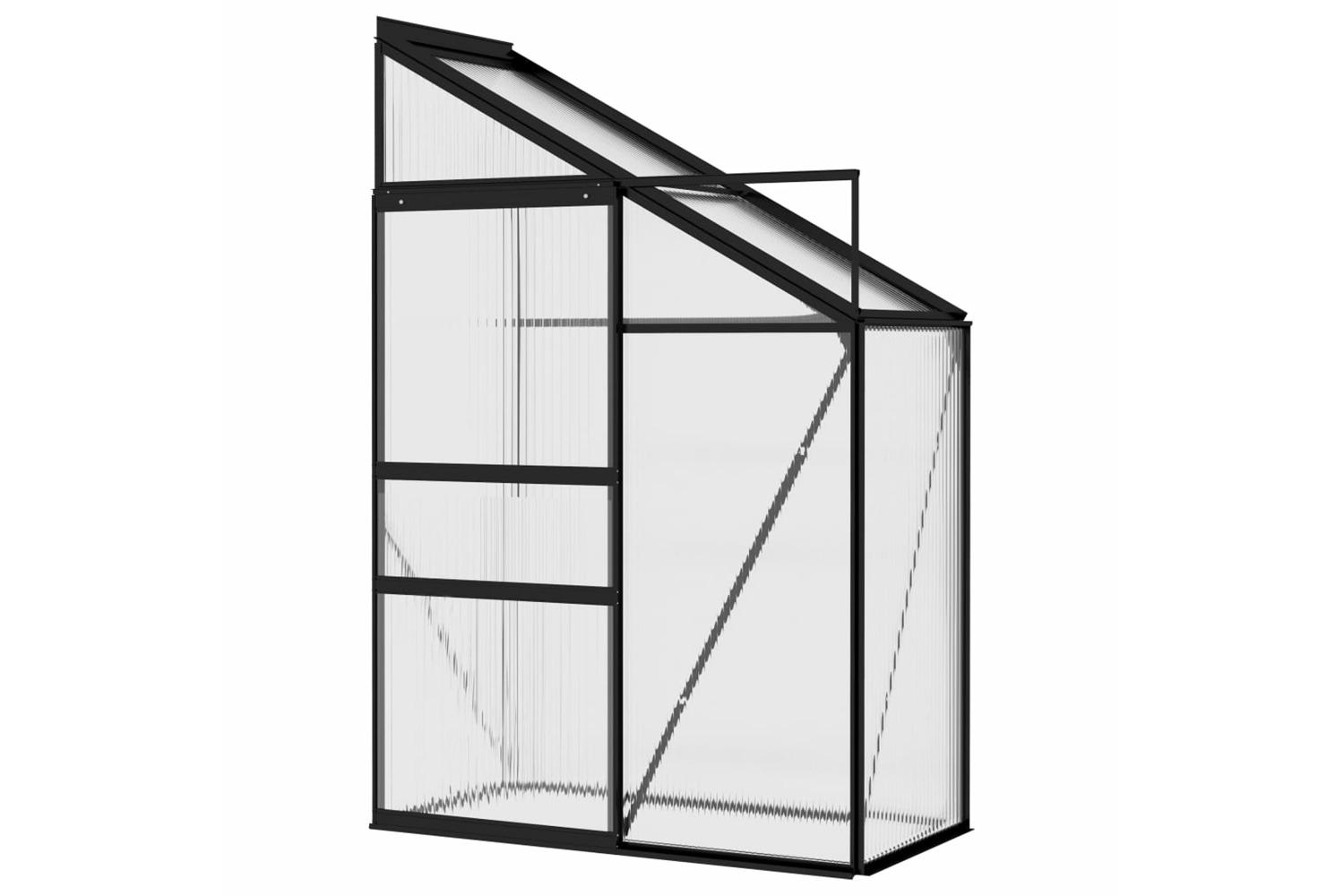 vidaXL 312043 Greenhouse Anthracite Aluminium 1.38 MÃ¢Â³