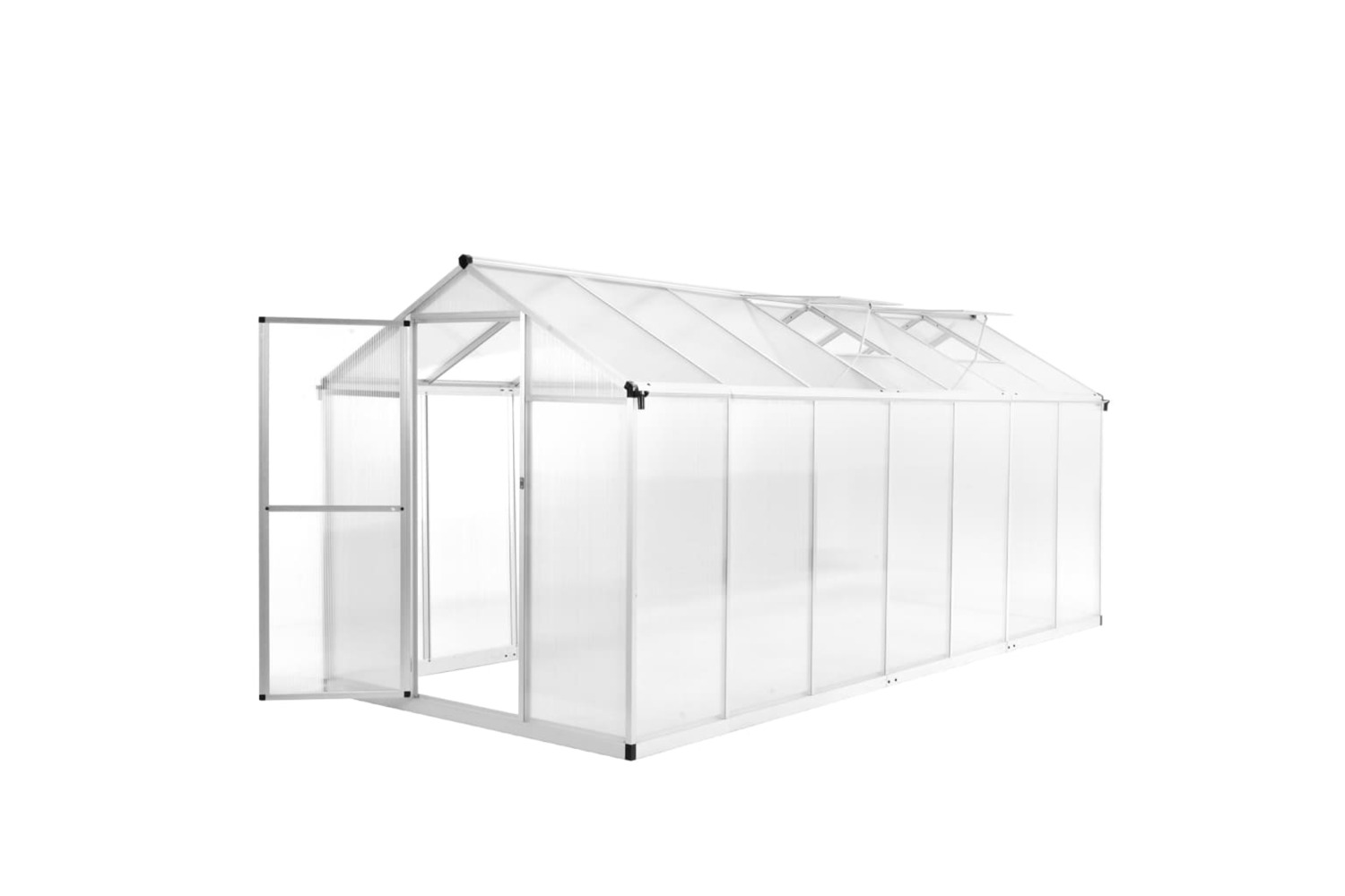 Vidaxl Greenhouse Aluminium 421x190x195 Cm 15.6 M³