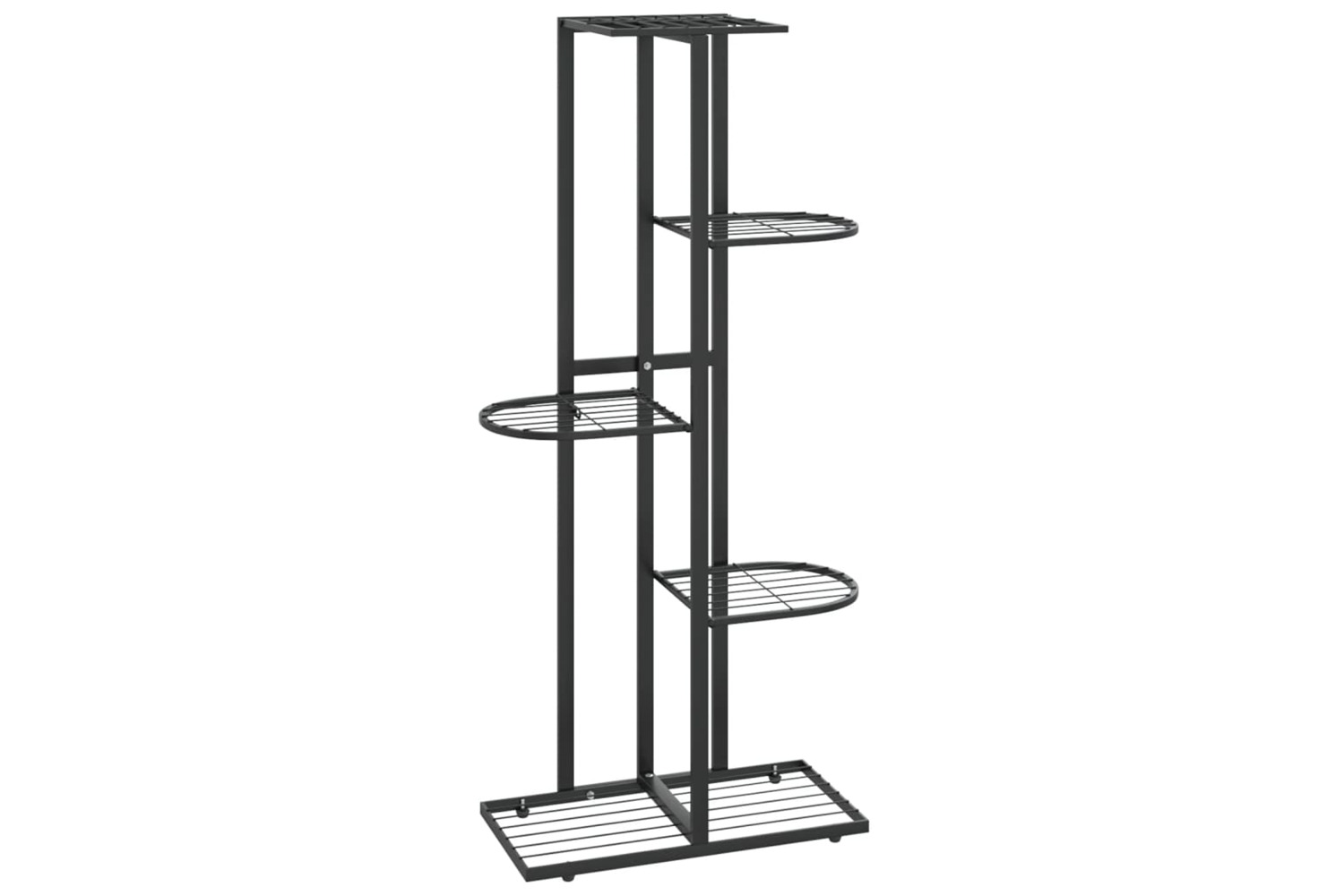 vidaXL 336110 5-floor Flower Stand 43x22x98cm Black Metal