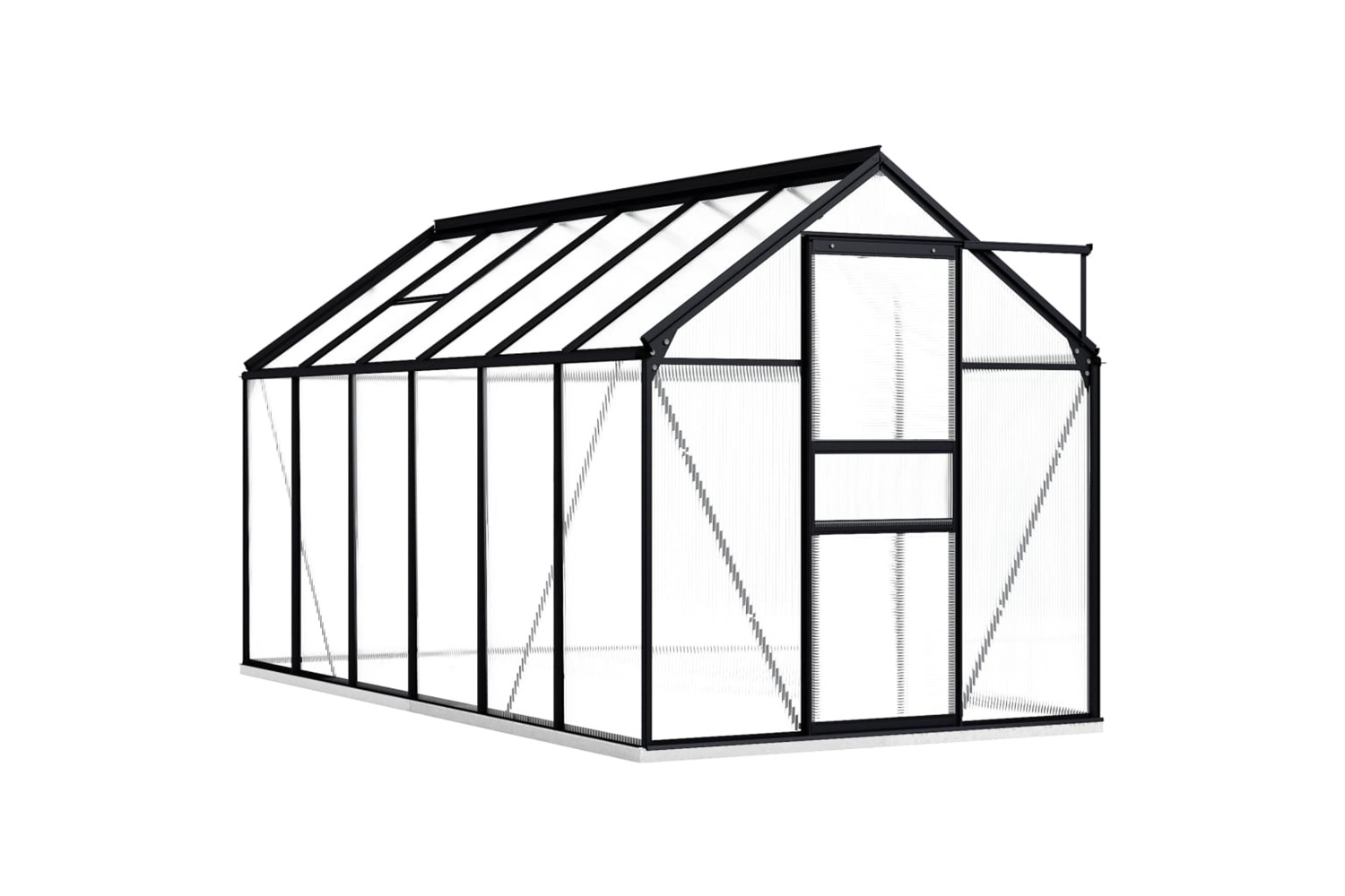 vidaXL 48218 Greenhouse With Base Frame Anthracite Aluminium 7.03 m²