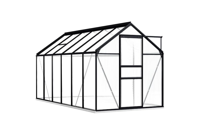 Vidaxl 48218 Greenhouse With Base Frame Anthracite Aluminium 7.03 Mâ²