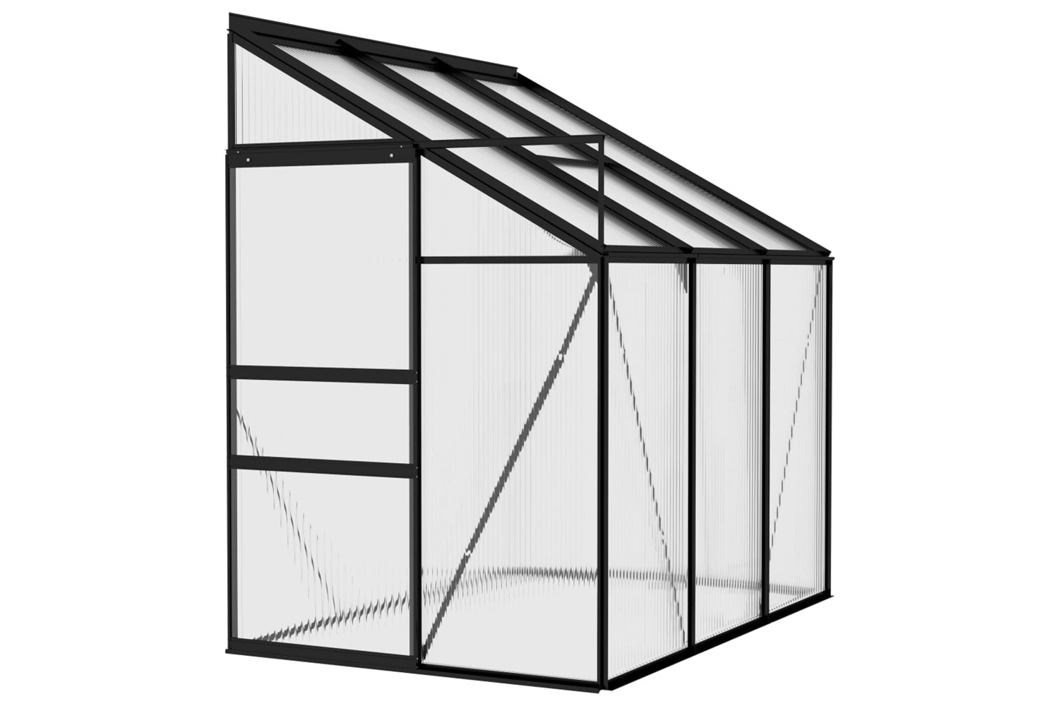 vidaXL 49311 Greenhouse Anthracite Aluminium 3.8 MÃ¢Â³