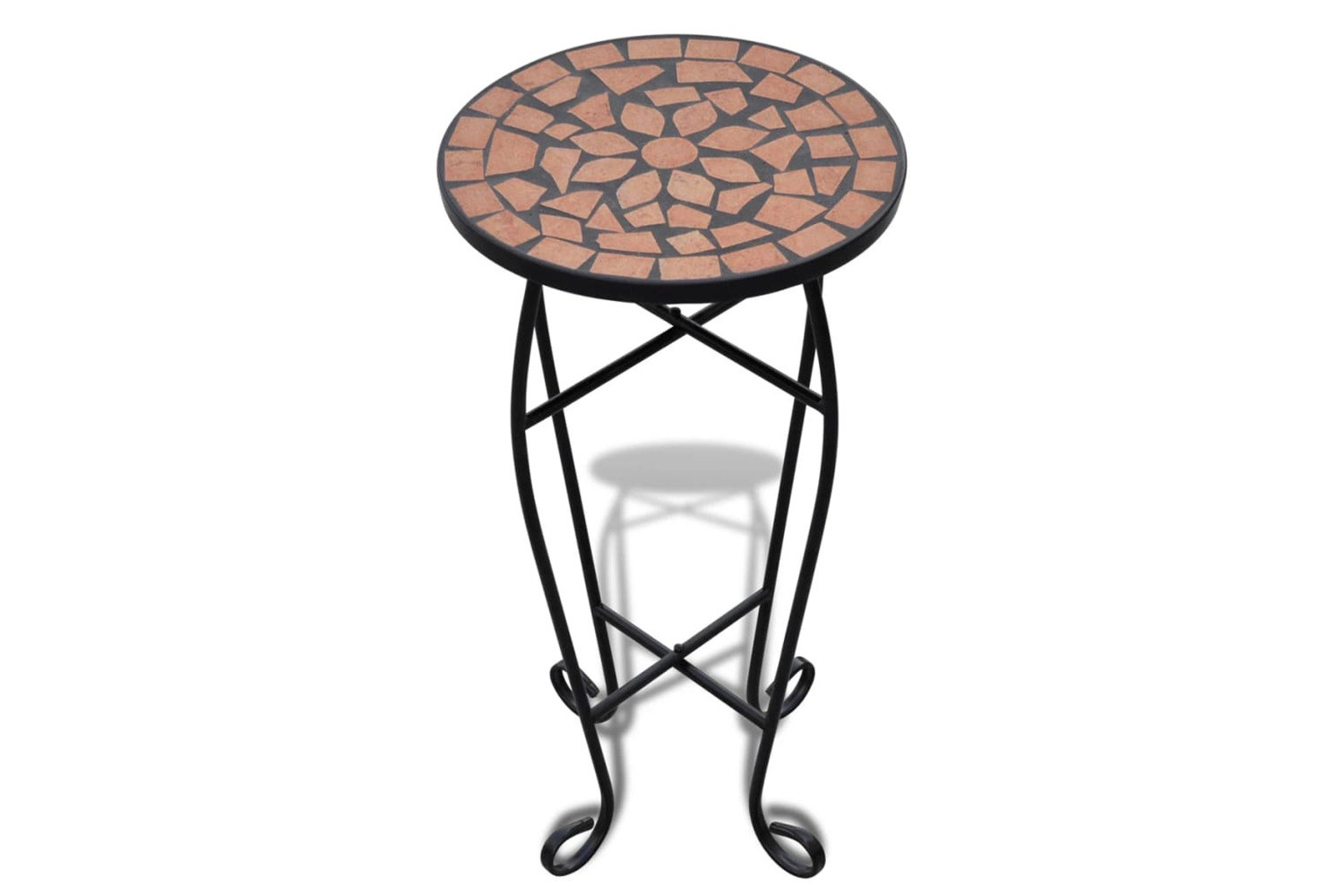 vidaXL 41127 Mosaic Side Table Plant Table Terracotta