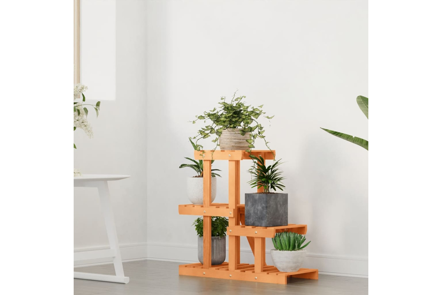 vidaXL 362870 Flower Stand 58x25x51cm Solid Wood Fir