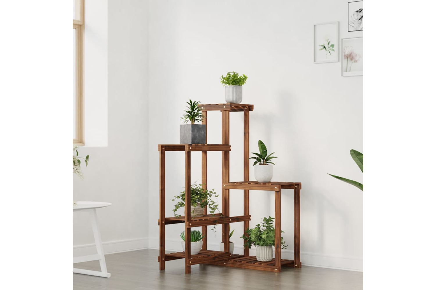 vidaXL 362883 Flower Stand 62.5x61.5x101.5cm Solid Wood Fir