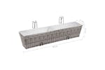 Vidaxl 45429 Balcony Raised Beds 2 Pcs 80 Cm Grey Poly Rattan