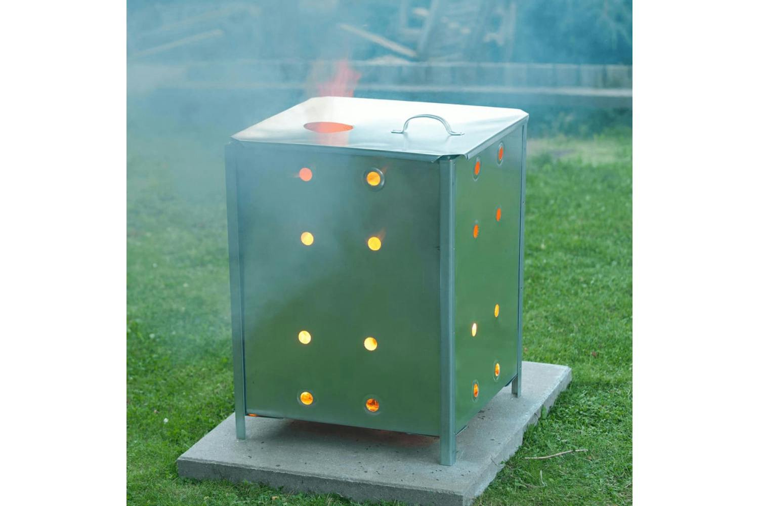 Nature Garden Incinerator Galvanised Steel 46x46x65 Cm Square