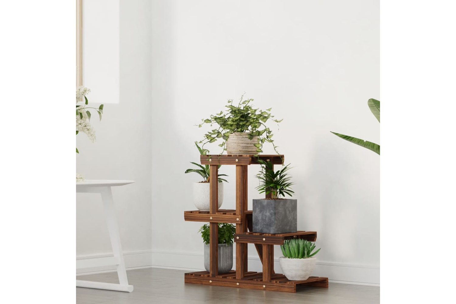 vidaXL 362869 Flower Stand 58x25x51cm Solid Wood Fir