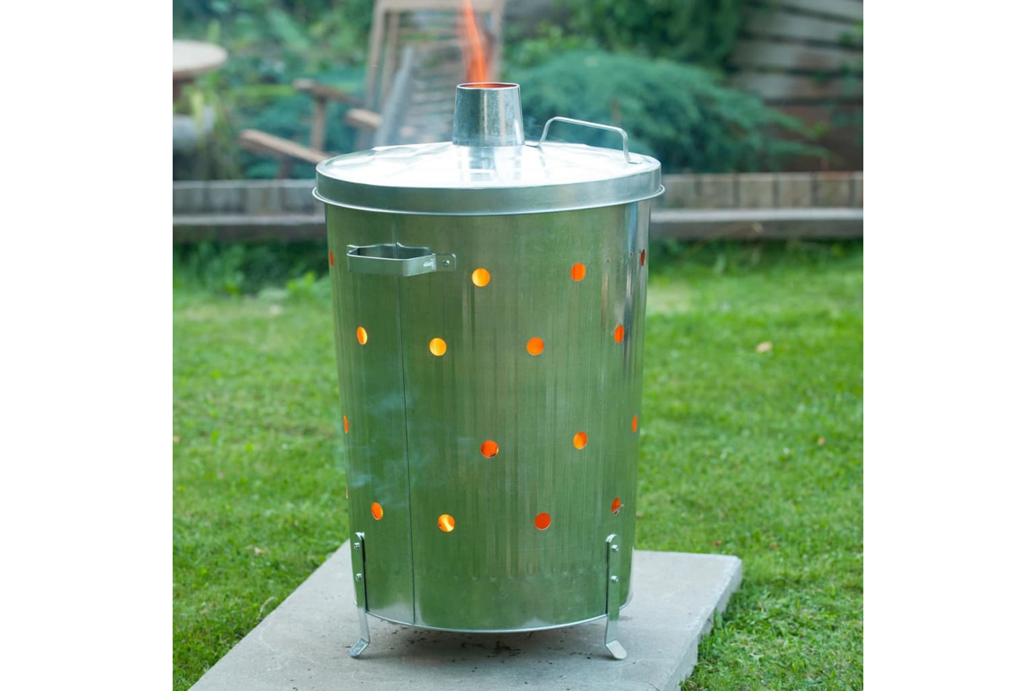 Nature Garden Incinerator Galvanised Steel 46x72 Cm Round