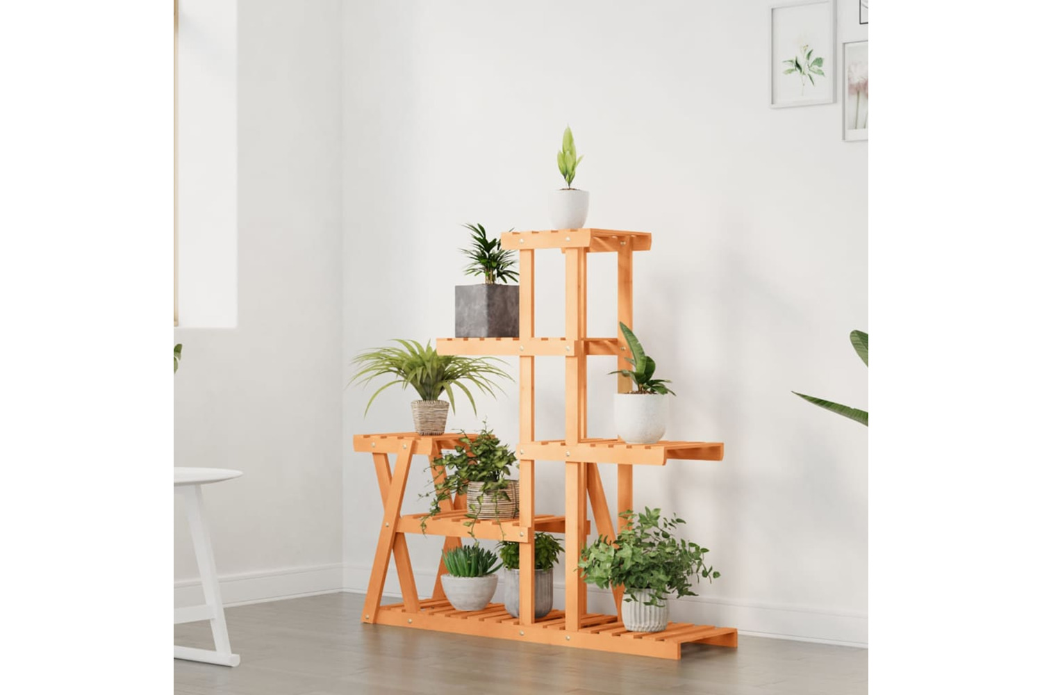 vidaXL 362880 Flower Stand 95x25x96cm Solid Wood Fir