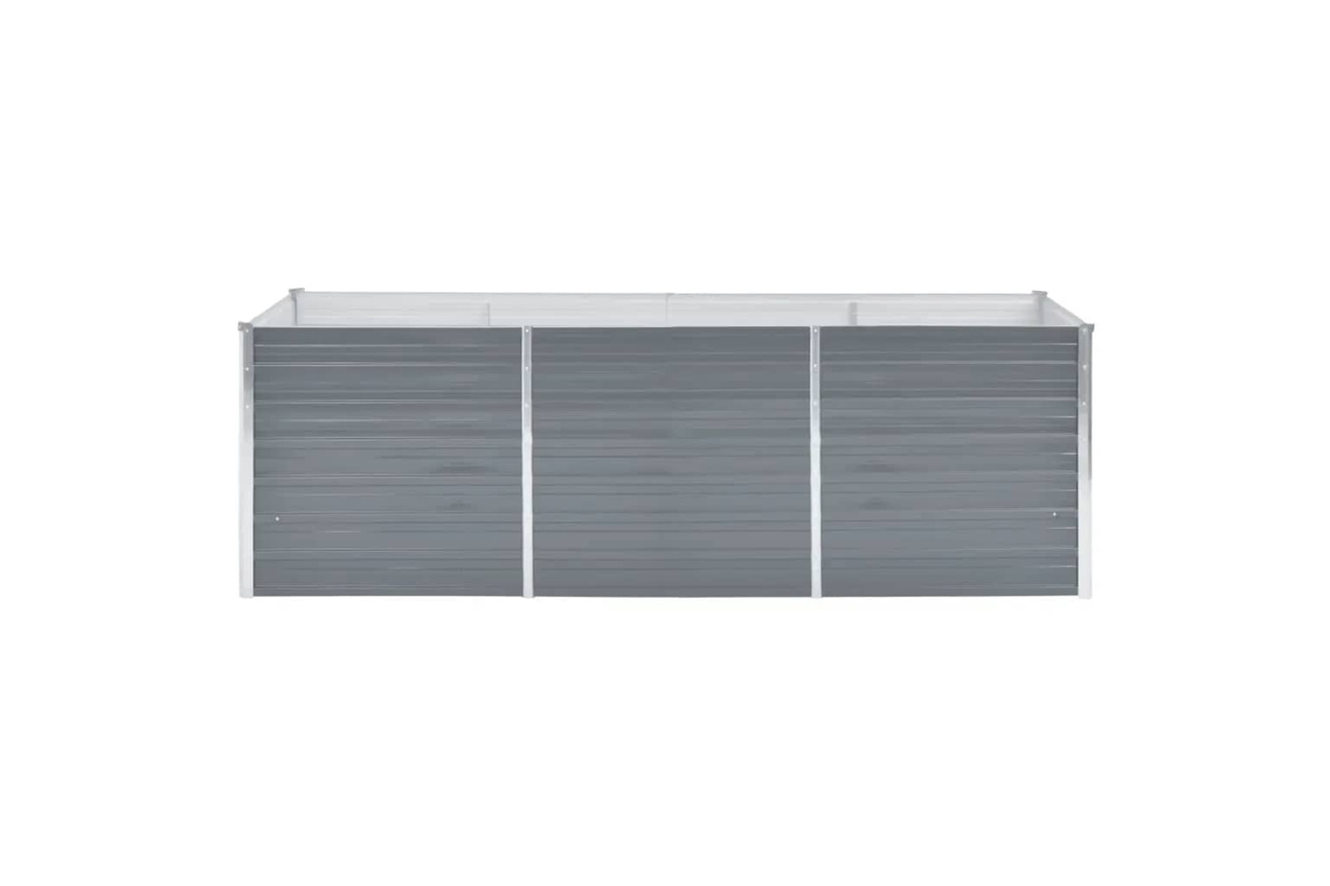 vidaXL 44840 Garden Raised Bed Galvanised Steel 240x80x77cm Grey