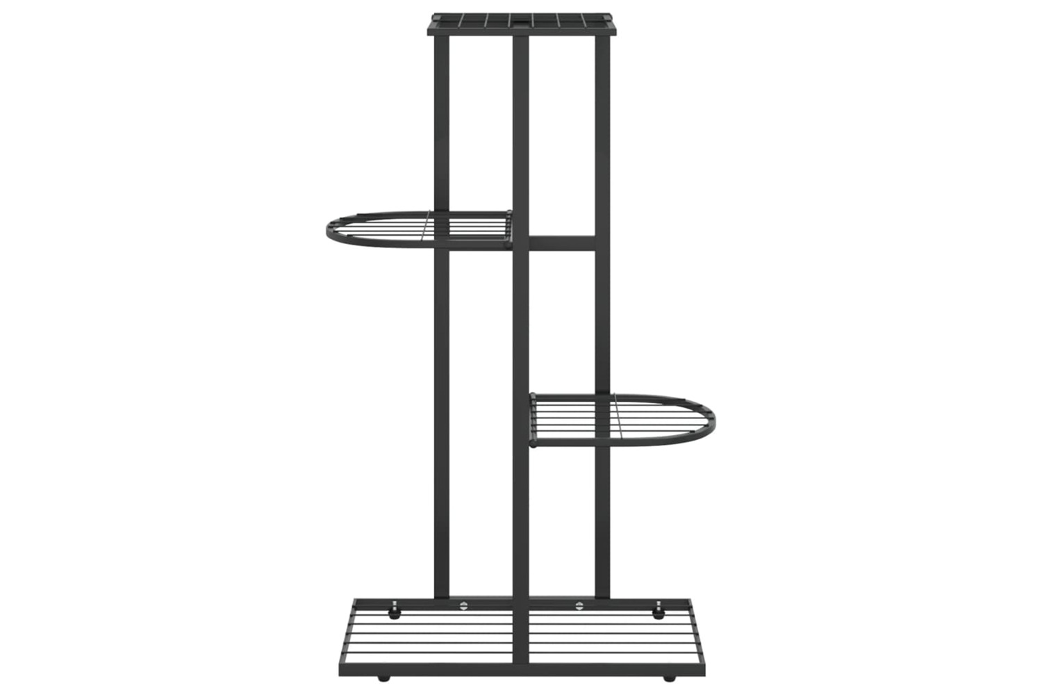 vidaXL 336108 4-floor Flower Stand 43x22x76cm Black Metal