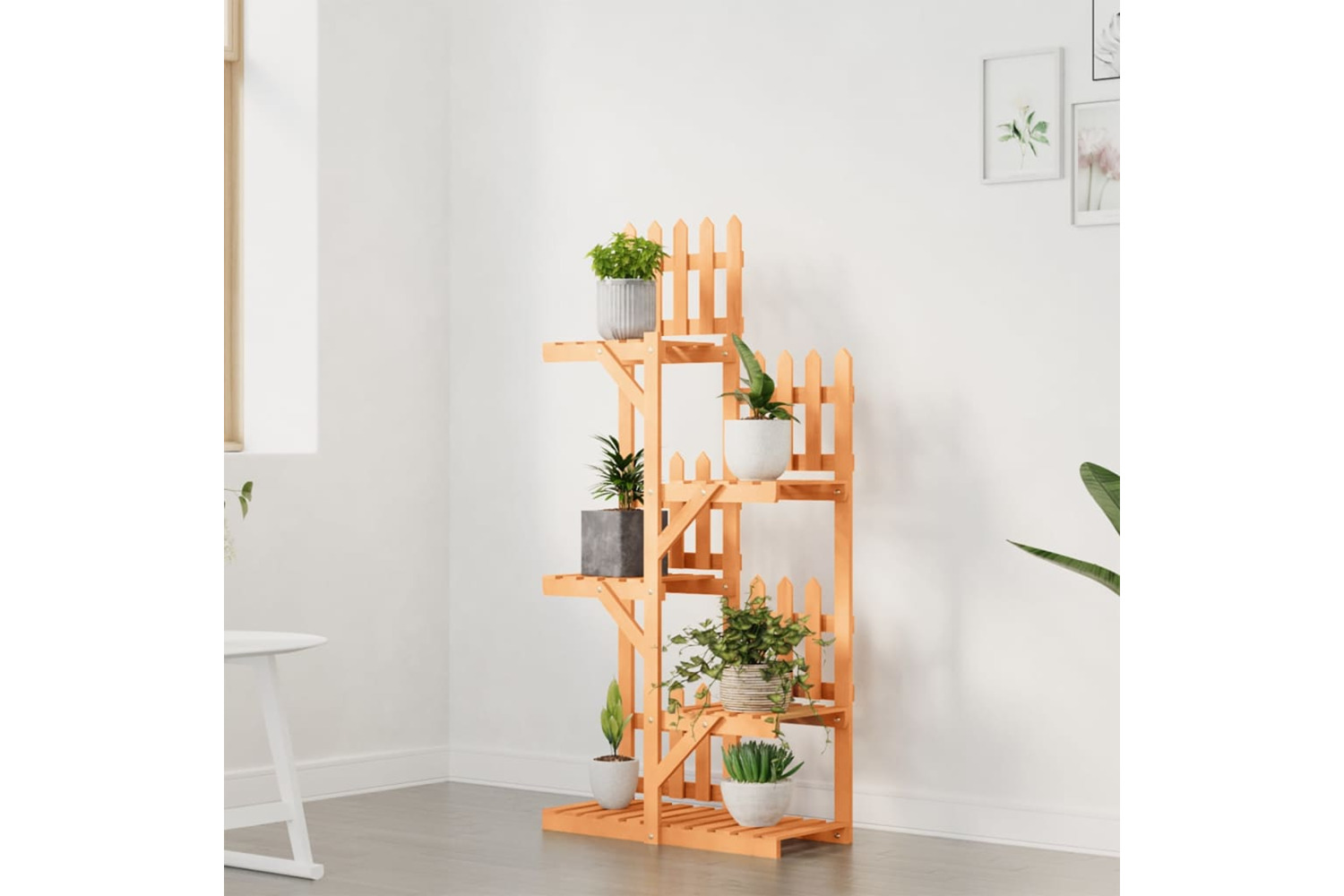 vidaXL 362874 Flower Stand 60x25x130cm Solid Wood Fir