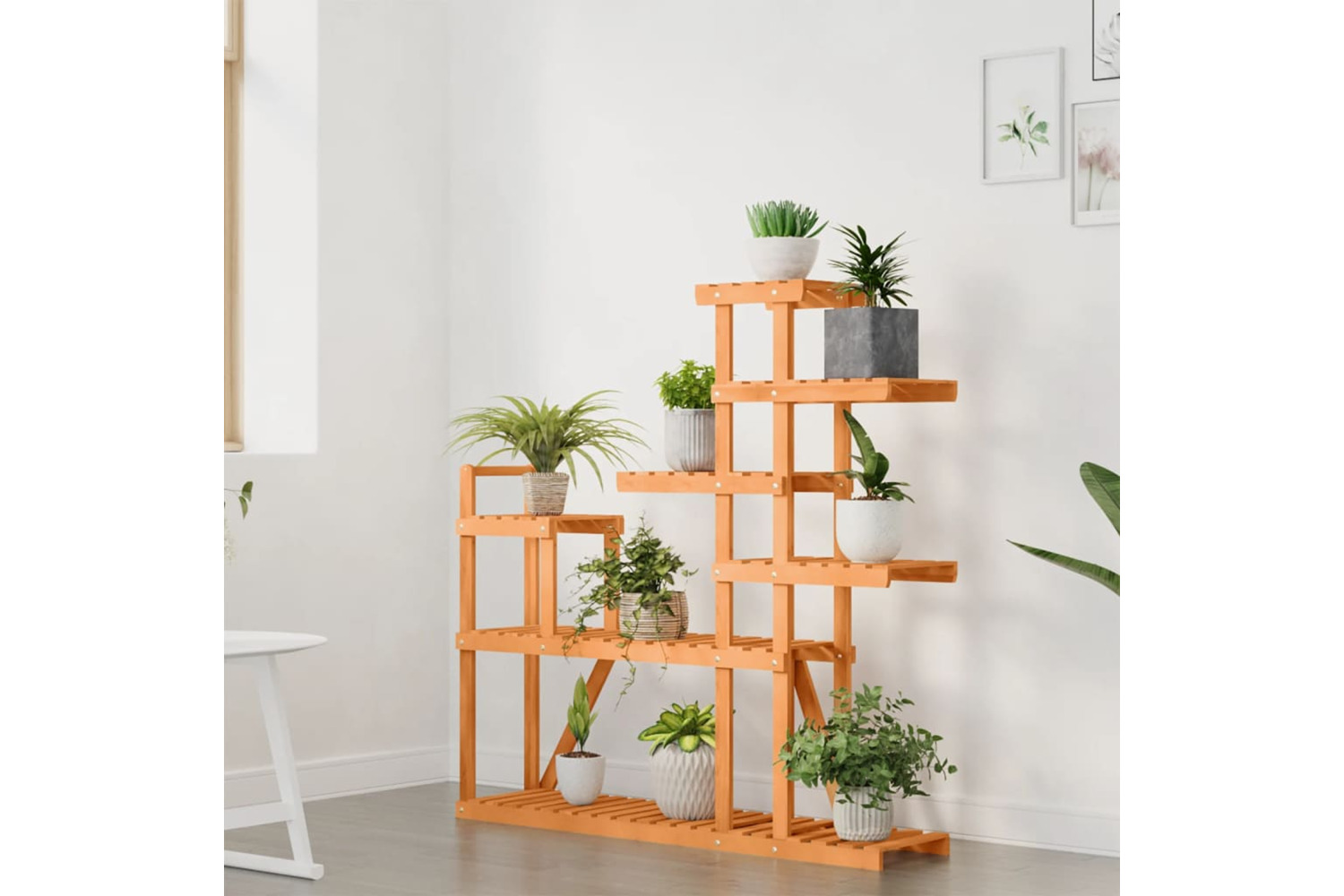 vidaXL 362868 Flower Stand 110x25x111cm Solid Wood Fir