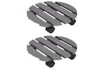 Vidaxl 149032 Plant Trolleys 2 Pcs Grey Ã30x7.5 Cm Wpc