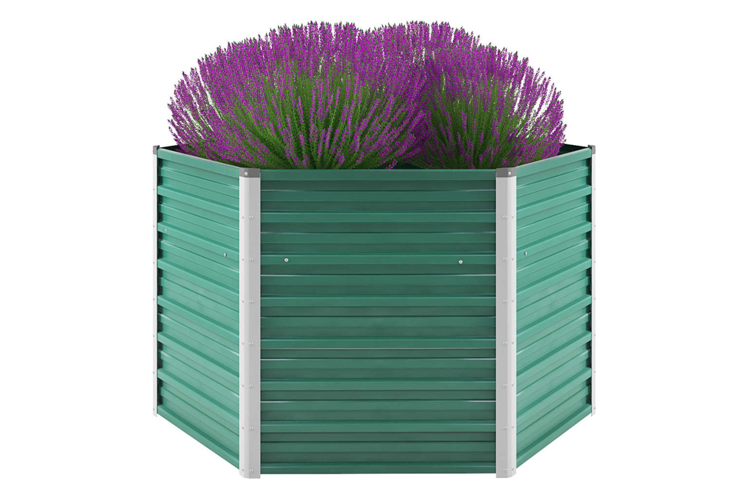 Vidaxl Garden Raised Bed Galvanised Steel 129x129x77 Cm Green