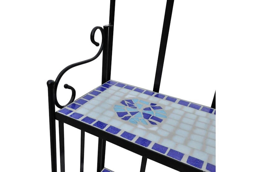 Vidaxl 41132 Plant Stand Plant Display Blue White Mosaic Pattern