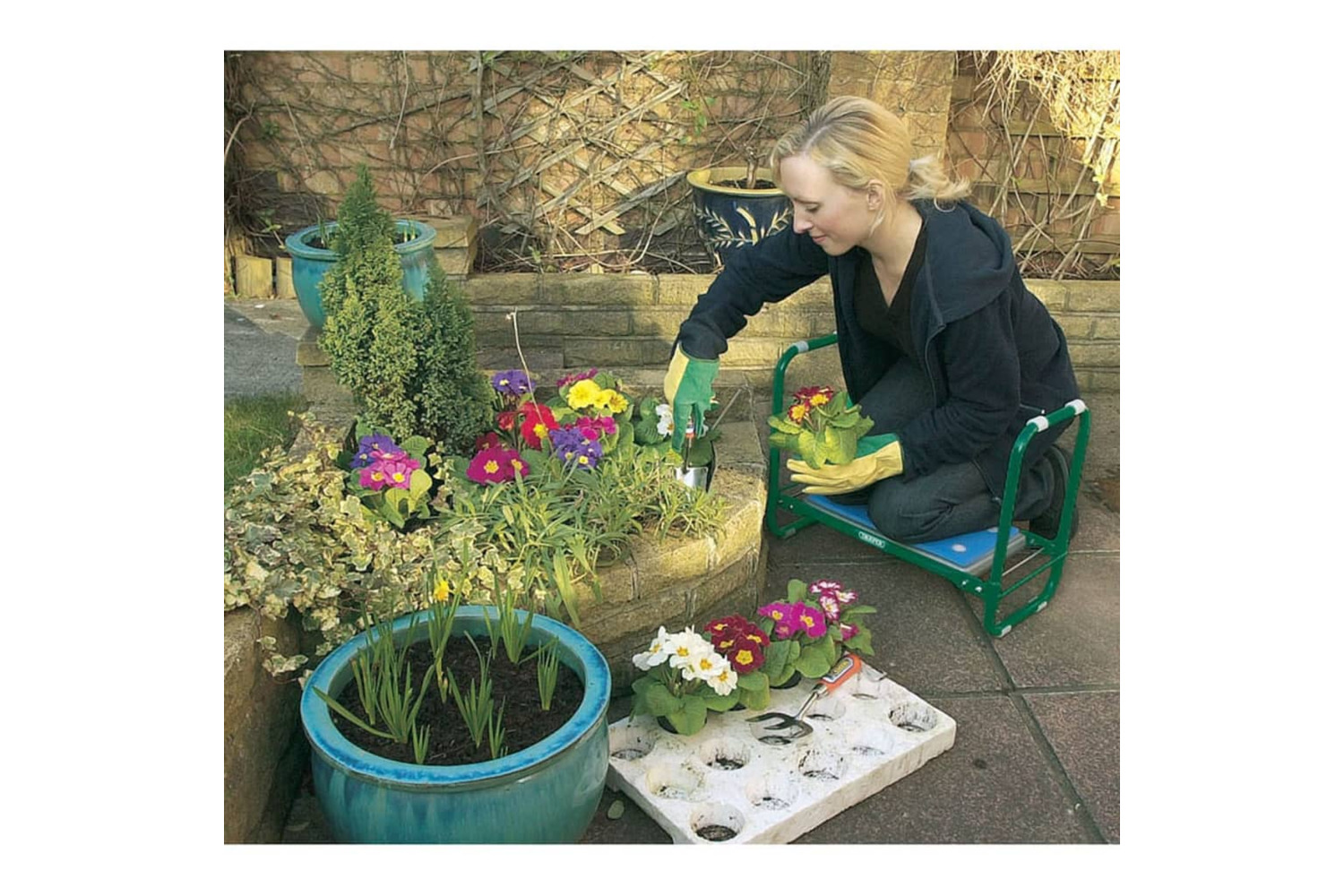 Draper Tools 415129 Folding Garden Seat/kneeler Iron Green 64970