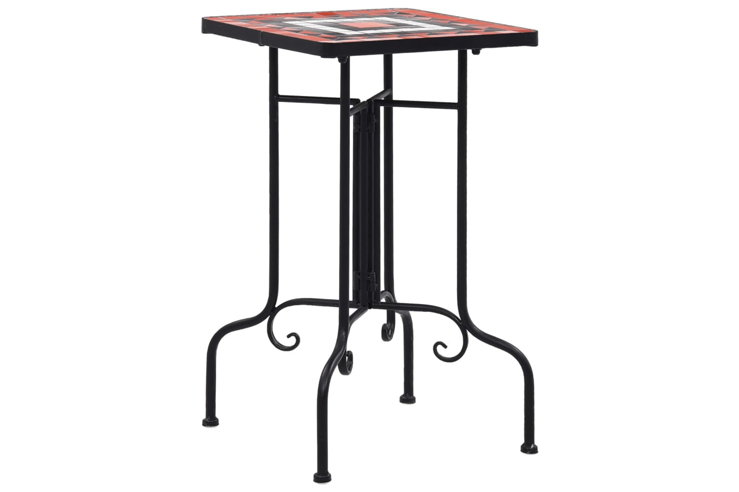 vidaXL 46712 Mosaic Side Table Terracotta And White Ceramic